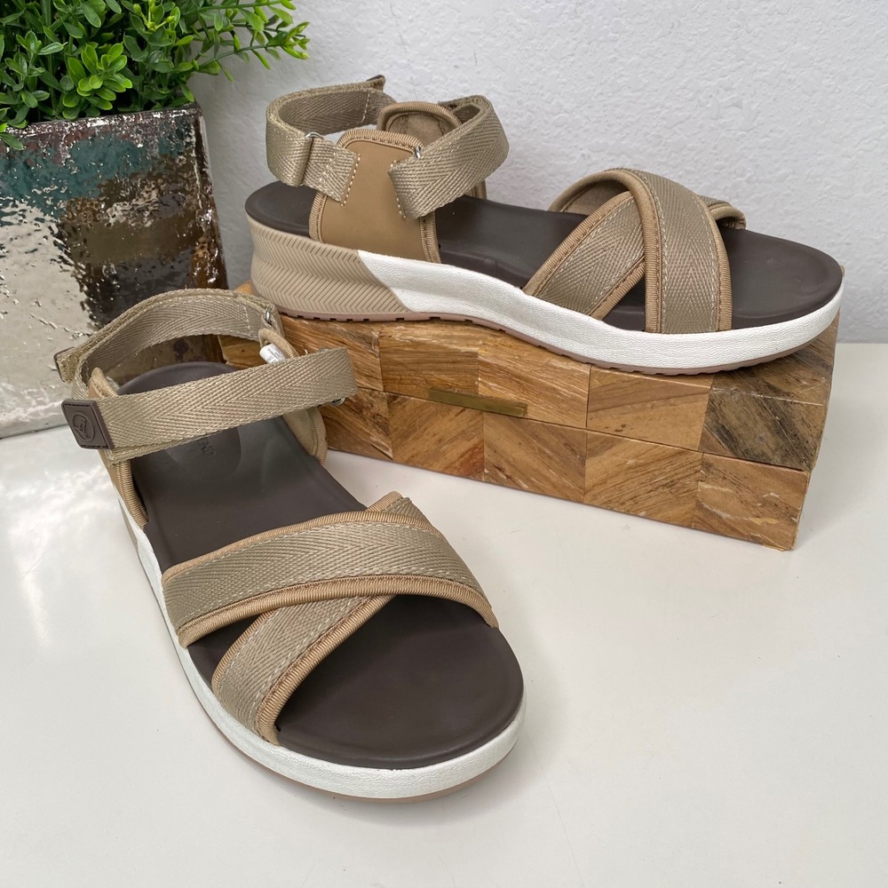 Lands' End Women's Errand Runner Sandals Tan‎ Platform Size 36 EU/5.5 US